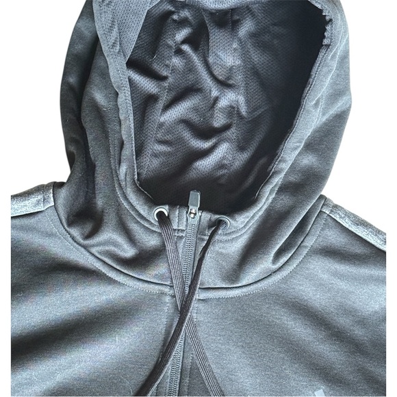 Men’s Adidas Climawarm Black Athletic zip Up Gaiter Neck Hoodie - Picture 3 of 8